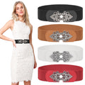 SUOSDEY 4pcs Women's wide elastic waistband, vintage elastic tie, daily accessory outfit