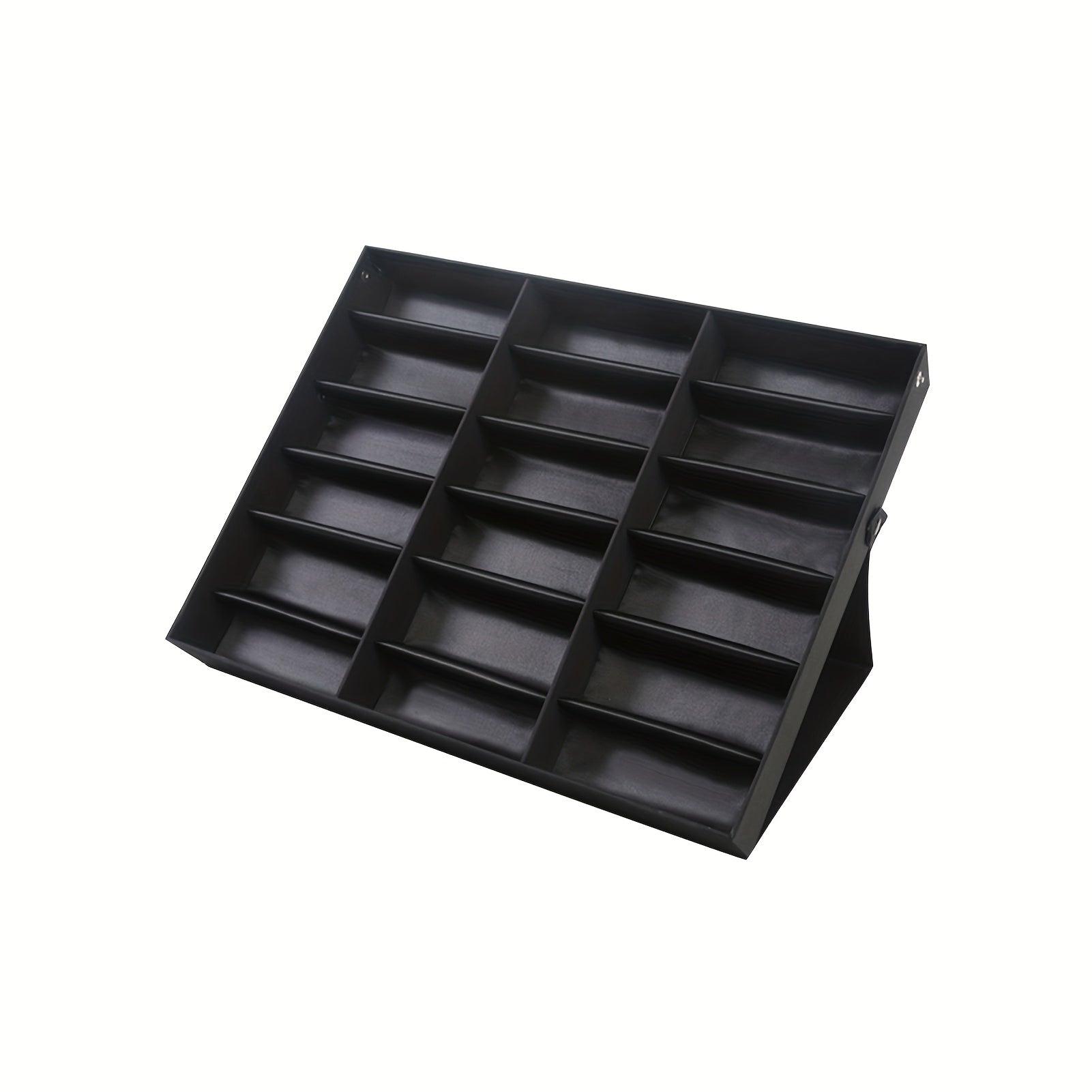 18 Grids Eyeglass Display Box Showcase Organizer Velvet Eyeglasses Collector Showcase Organizer Jewelry Tray Stand
