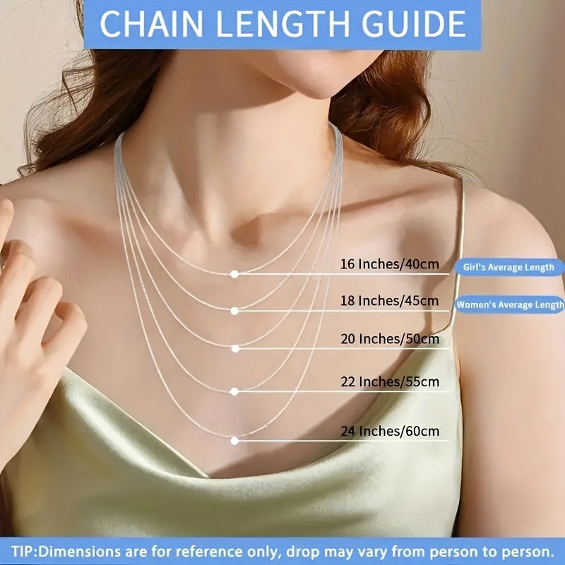 925 Silver Water Wave Chain, Easy Collarbone Necklace, Fashionable And Versatile, Elegant Vacation Style, High-Quality Anti-Allergy, Suitable for Women'S Daily Wear, Easy Necklaces for Women