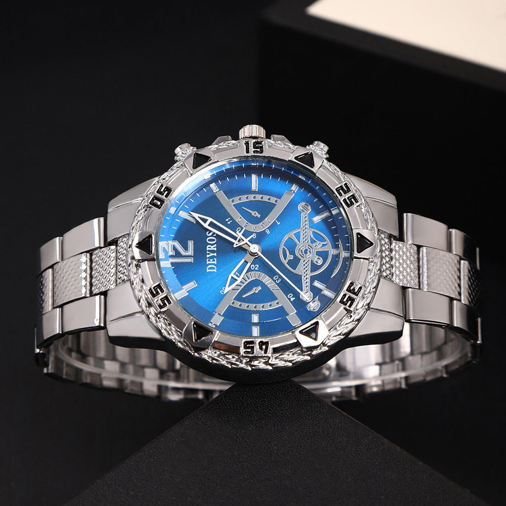 Set of 6 Men'S Watches, Stylish Classic Luxury Quartz Analog Timepieces in Stainless Steel, Perfect Gift Option for Men'S Wrist Watch, Reloj Para Hombre