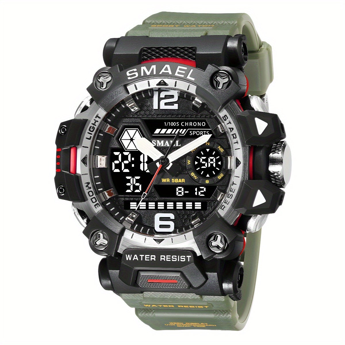 Smael'S Tactical Men'S Sports Watch Features a Military Design, Is Waterproof, Includes a Night Light, Alarm, Calendar, 24-Hour Indicator, And Displays The Week And Month, Making It Ideal for Outdoor Adventures