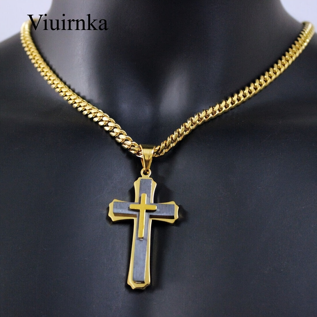 Classic Hip Hop Cross Necklace: A Accessory, Great for Birthday Celebrations & Easter Presents - Comes with a Gift Box for Convenient Gifting, Suitable for Both Men And Women
