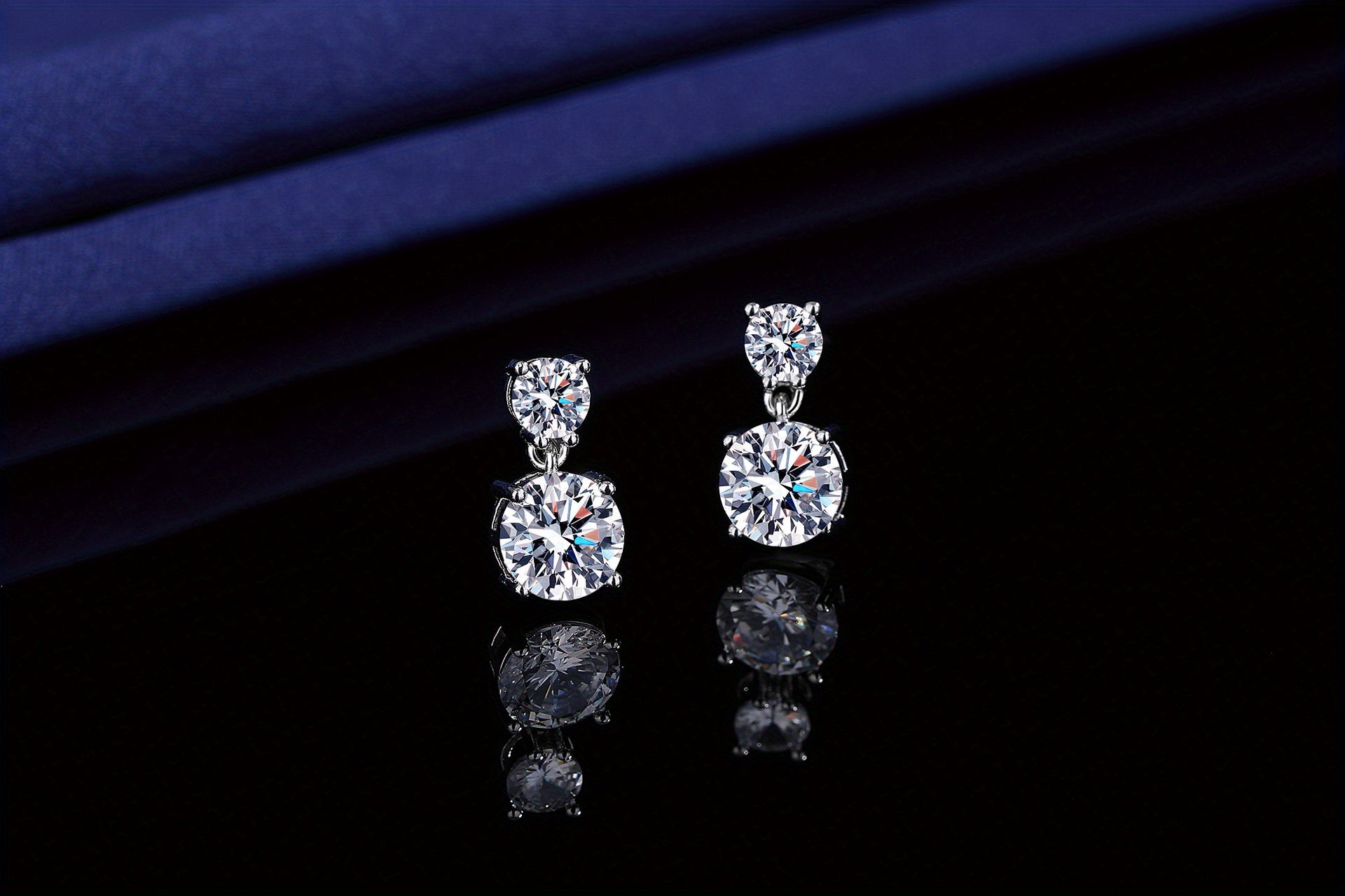 [Christmas Valentine's Day] 5Carats Moissanite Stud Earrings for Women, 925 Sterling Silver Drop Earrings, Fine Jewelry Gifts for Women Men, Christmas Gifts for Ladies Mother Father, Valentine's Day Gifts for Women Men