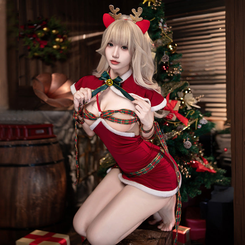 SD-6136 Christmas Carnival Night Web Corset Cos Set
