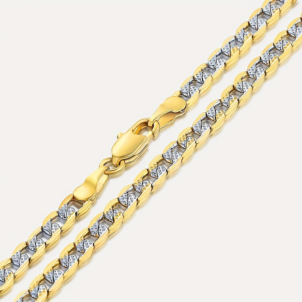 4mm Men's necklace, Women's chain, Cuban link, Men's and Women's necklace chain, fashionable jewelry