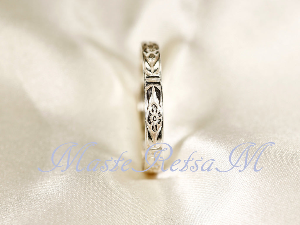2124 MASTERETSAM 925 Sterling Silver Pattern Ring, Ring for Women, Ring for Men, Handmade Ring