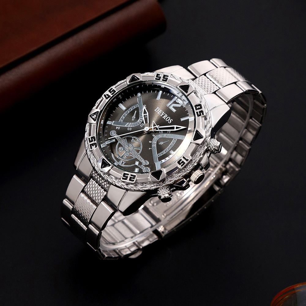 Set of 6 Men'S Watches, Stylish Classic Luxury Quartz Analog Timepieces in Stainless Steel, Perfect Gift Option for Men'S Wrist Watch, Reloj Para Hombre
