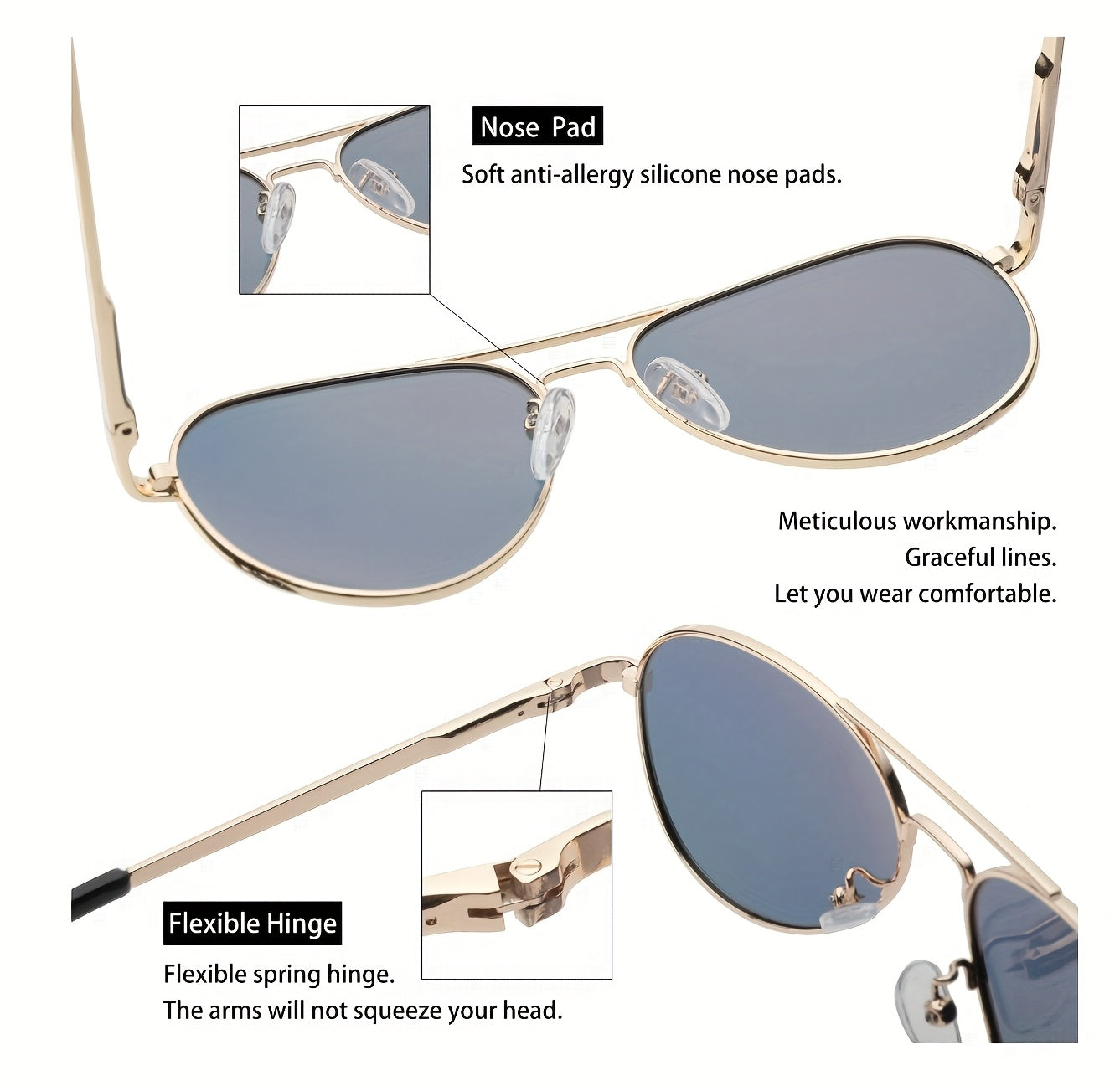 Men Women Polarized Sunglasses, Stylish Shades 59 MM, Driving, Outdoor Activities