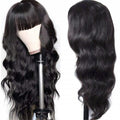 Women's Looking Front/Temporal Hair Line Wig - Heat-Resistant Lightweight Curly Wavy Hair with Edges, for Daily Wear, Parties & Casual Outfits - Suitable for Skin Tones (Black Wavy Hair)