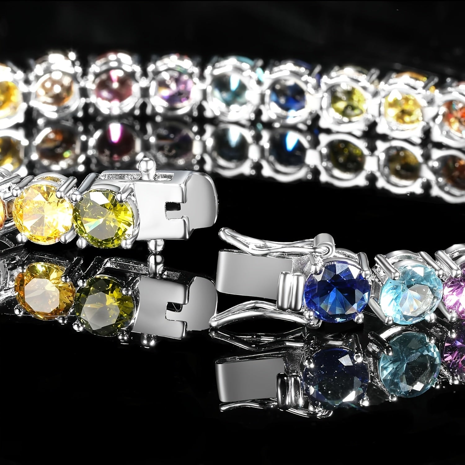 Golden 4mm4 Claw Color Zirconium Bracelet, Bohemian Style, The Best Match for The Beach In Summer, A Gift for Him