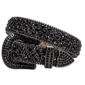 Black Rhinestone Belt, -encrusted Punk Hip-hop Belt, Gothic Punk Style Adjustable Belt