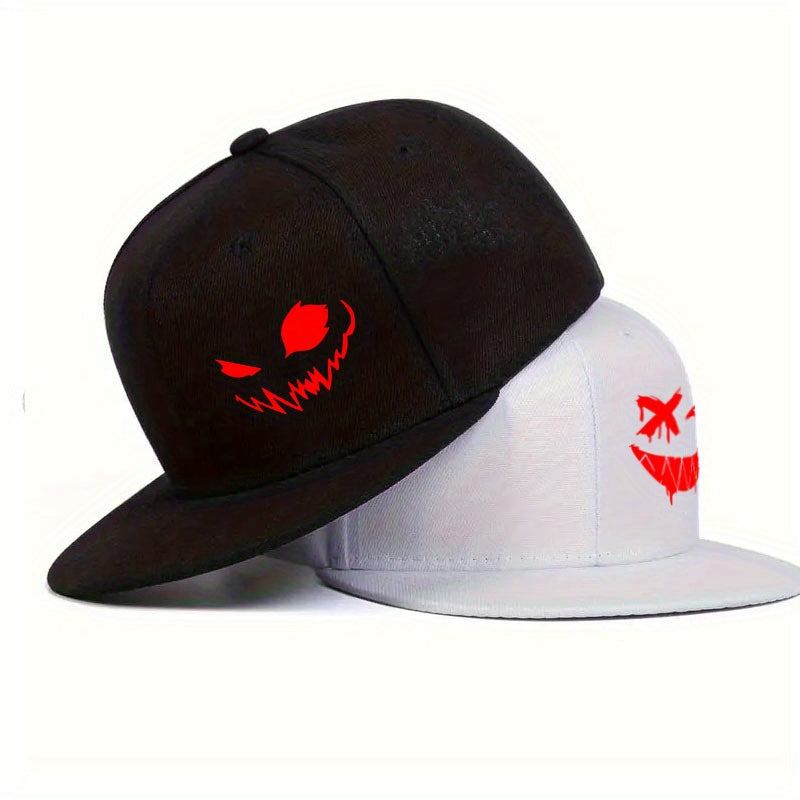 2pcs Neutral Flat Edged Baseball Cap, Casual Street Style Breathable Flat Brimmed Cap, Comfortable Four Season Adjustable Street Dance Cap