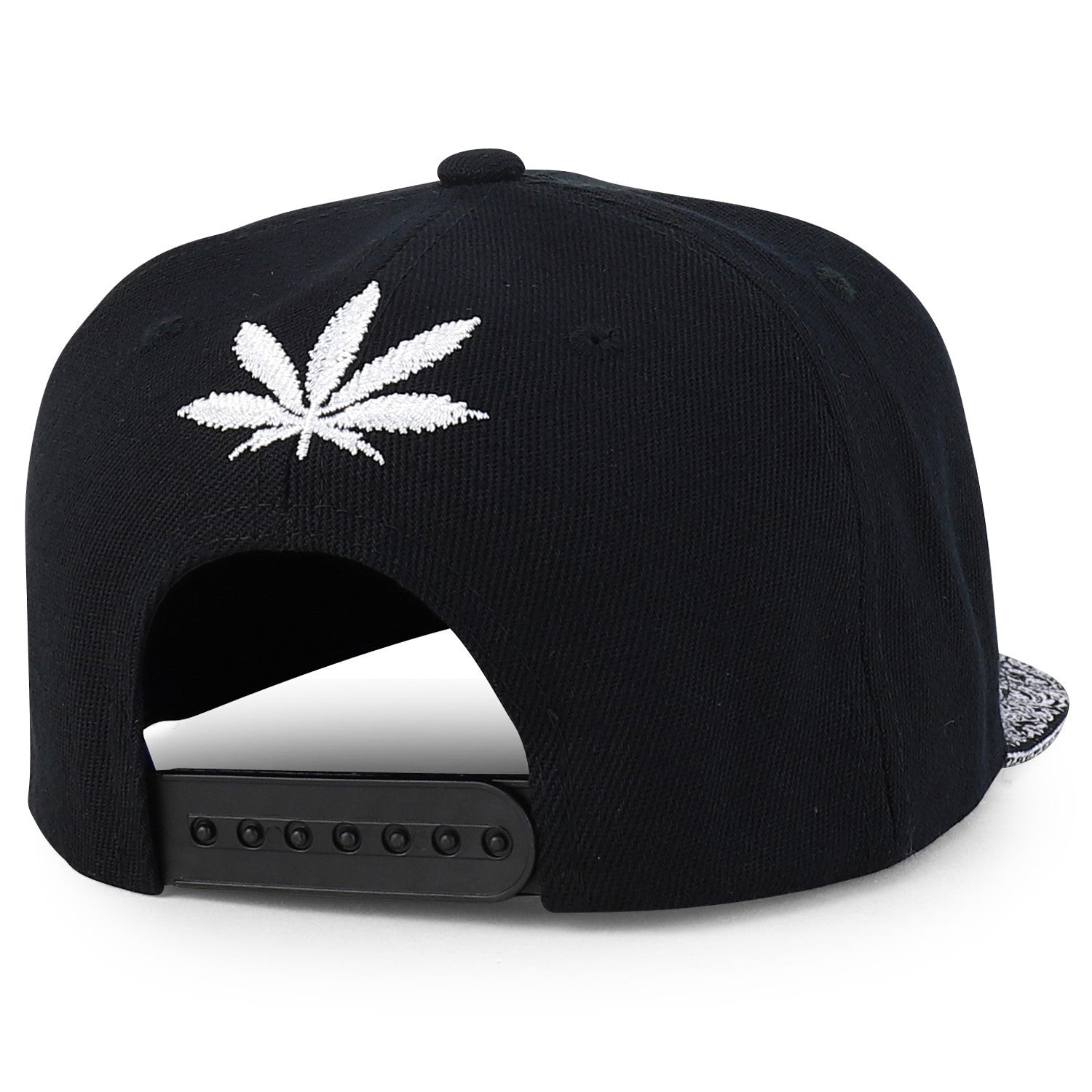 Rasta MJ Leaf 3D Embroidered Flat Bill Snapback Cap