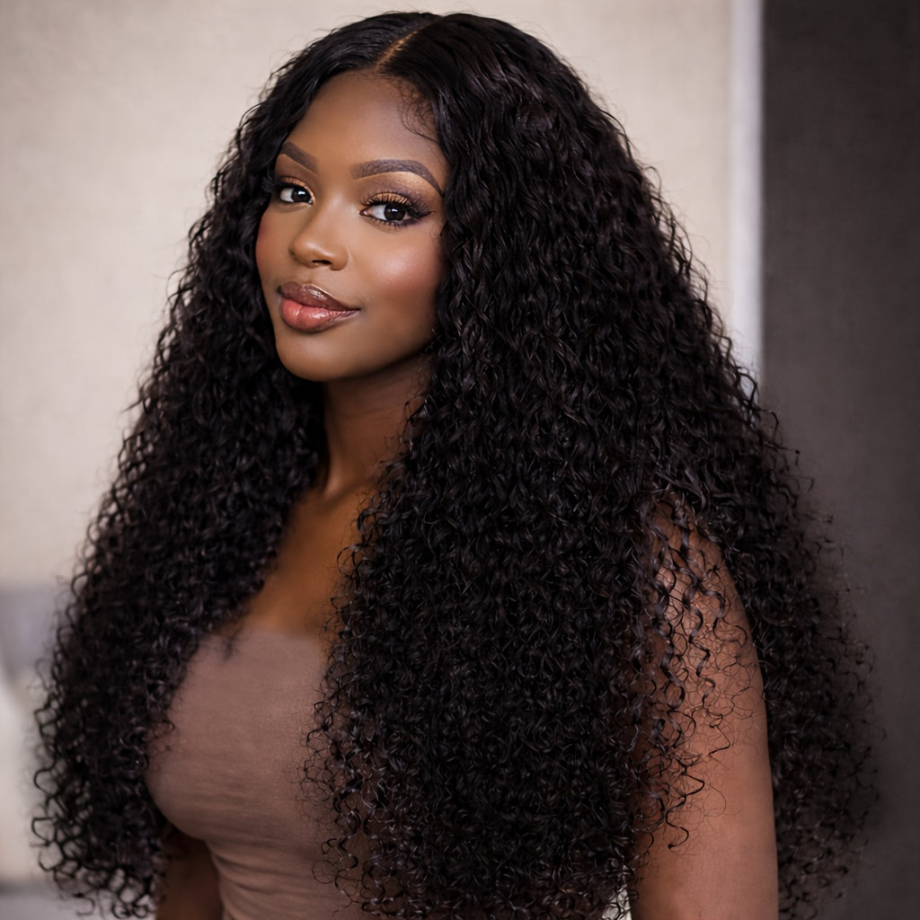 24 Inch Deep Wave Lace Front Wig, Women'S Hairpiece, Water Wave Wig, Women'S Deep Wave Lace Wig, Suitable for All Occasions Wigs for Parties