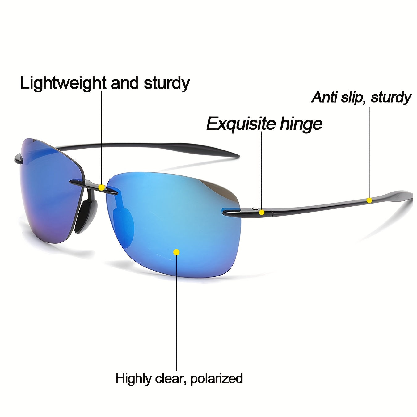 3/6 Pairs Of Men's Polarized Glasses, Ultra Light PC Frame, UV Resistant, Wear-resistant, Anti Glare High-definition Lenses, Suitable for Activities And Driving, A Great Gift for
