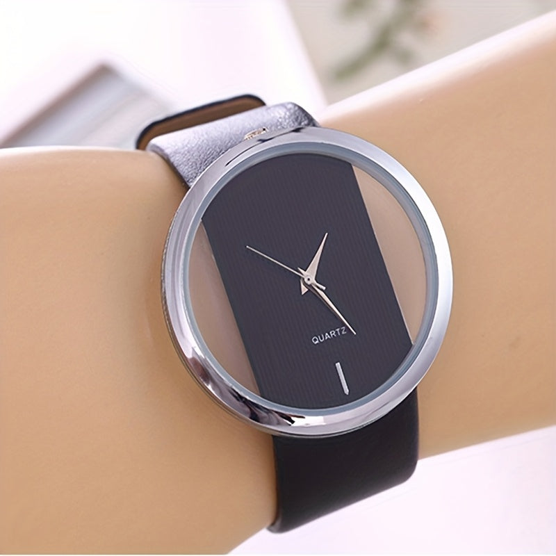 Cool Easy Style Transparent Dial Clock Analog Quartz Women Wrist Watch Creative Exquisite Beautiful Gift Watch