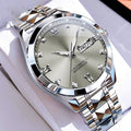 Men's Luxury Watch Movement with Luminous Hands & Date Display - Stainless Steel Case & Band Elegant Watch Suitable for Business, Professional, Casual Attire - Ideal Gift for Men