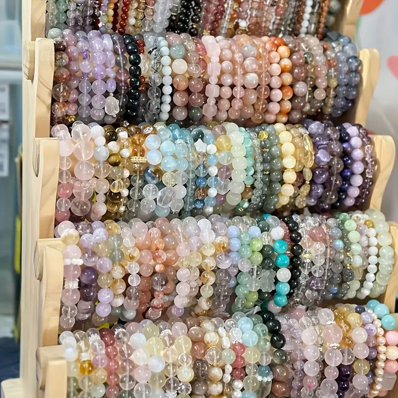 Bohemian Handmade Glass Bead Bracelet Set, Cracked Bead Bracelet Series, 30pcs, For Women, Suitable For Vacations And Daily Parties Occasion, Random Gifts For Family And Friends