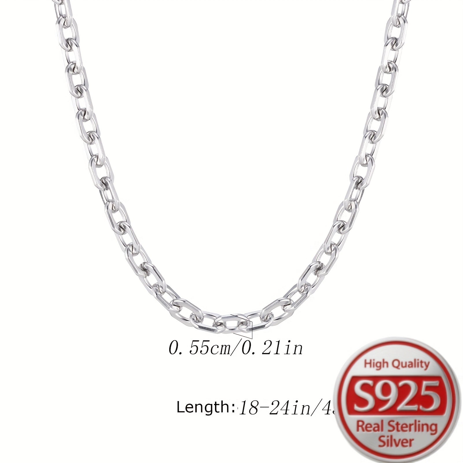925 Sterling Silver, Thick O-Shaped Necklace, Suitable for Both Men And Women, Independently Designed by a Studio, an Unusual Accessory, Hypoallergenic, Anniversary, School Opening Gift, Perfect Valentine'S Day Gift, for Girlfriend, for Boyfriend