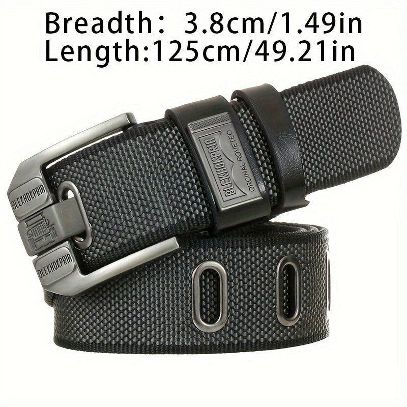 1pc Simple Style Men's Women's Belt with Non-hole Sliding Buckle Durable Flexible Belt Large Size Alloy Square Buckle Multi-functional Accessories Ideal for Gift Gifts Halloween Christmas Holiday Gifts