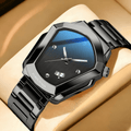 Men's Watch with Unique Minimalist Style, Quartz Watch with Irregularly Shaped Dial, Business Wristwatch