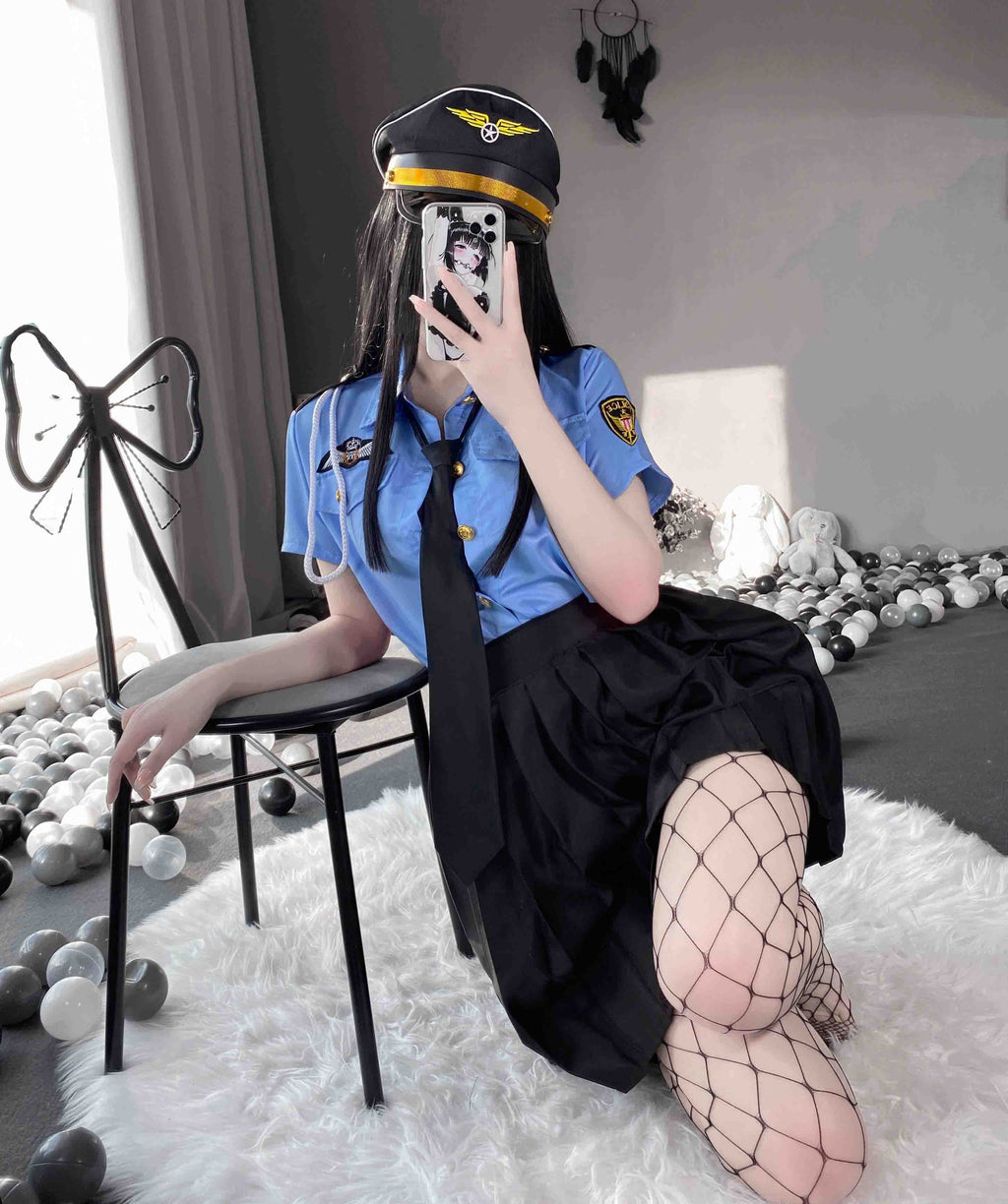 T-1016 Sexy Pajamas Emotional Fun CN Female Police Uniform Set