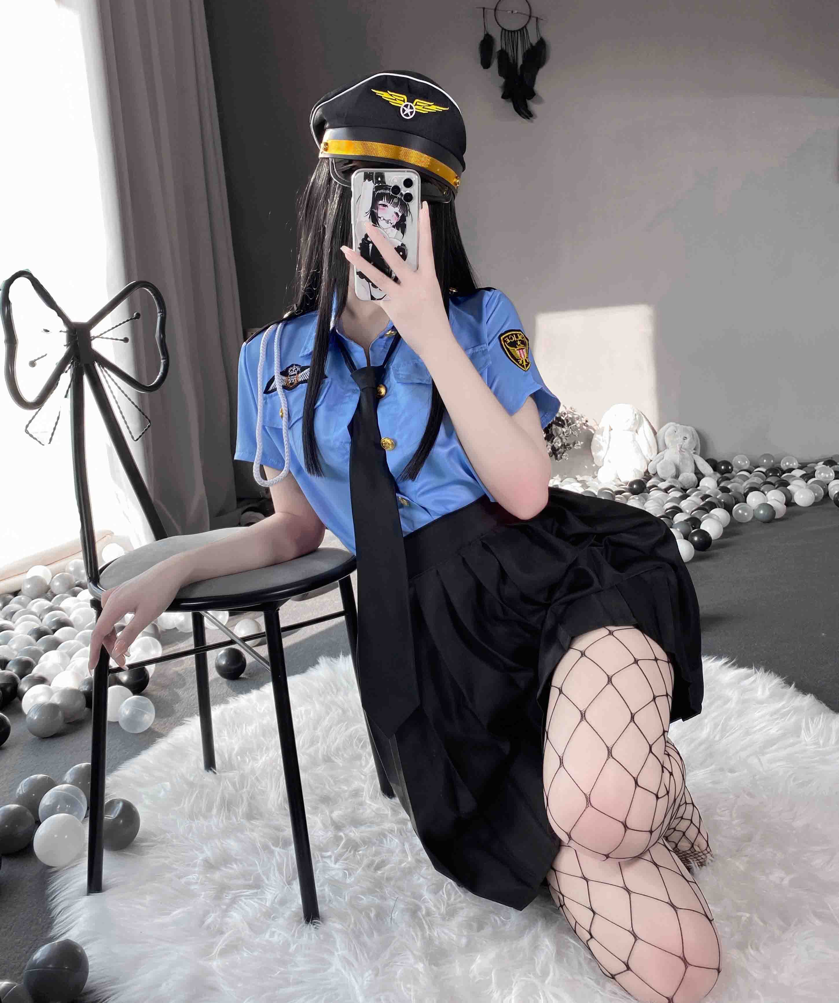 T-1016 Sexy Pajamas Emotional Fun CN Female Police Uniform Set