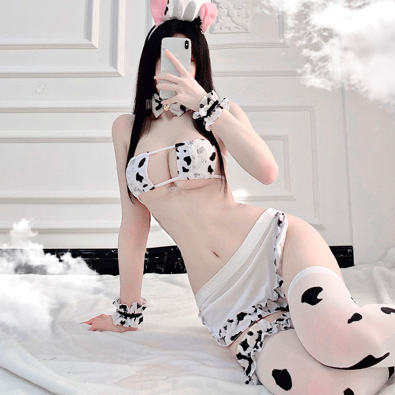 lovingocean T-2390 Cute cow maid set