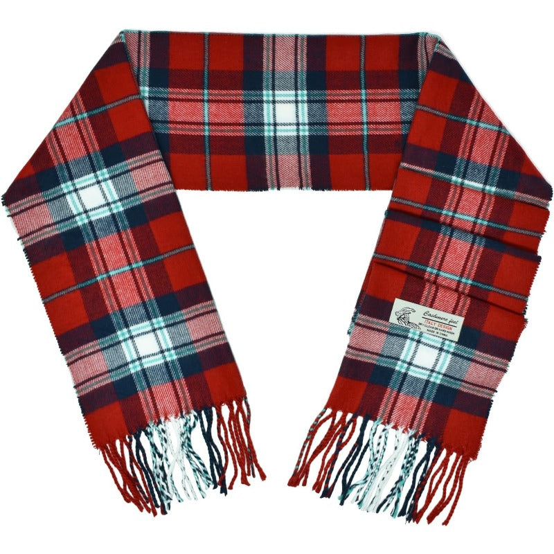 Scottish Stewart Tartan Plaid Luxurious Winter Scarf Soft Cashmere Feel 72"x12", Scottish Heritage Holiday Gift