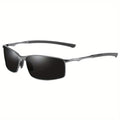 Men'S Sports Polarized Sunglasses - Metal Frame with UV400 for Driving, Premium Gift Packaging