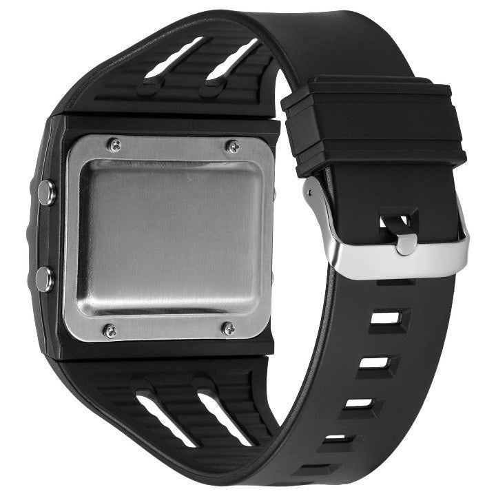 Men Digital Watch Rectangle Large Face Easy To Read Watch Multifunctional Sports Alarm Clock LED Watch