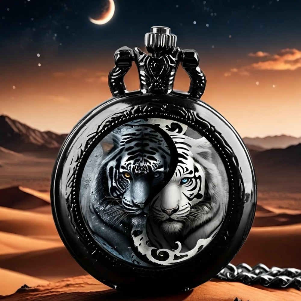 Set of 9 Round Medium-Sized Classic Pocket Watches, Perfect Gifts for Family And Friends for Birthdays, Halloween, Christmas, And New Year