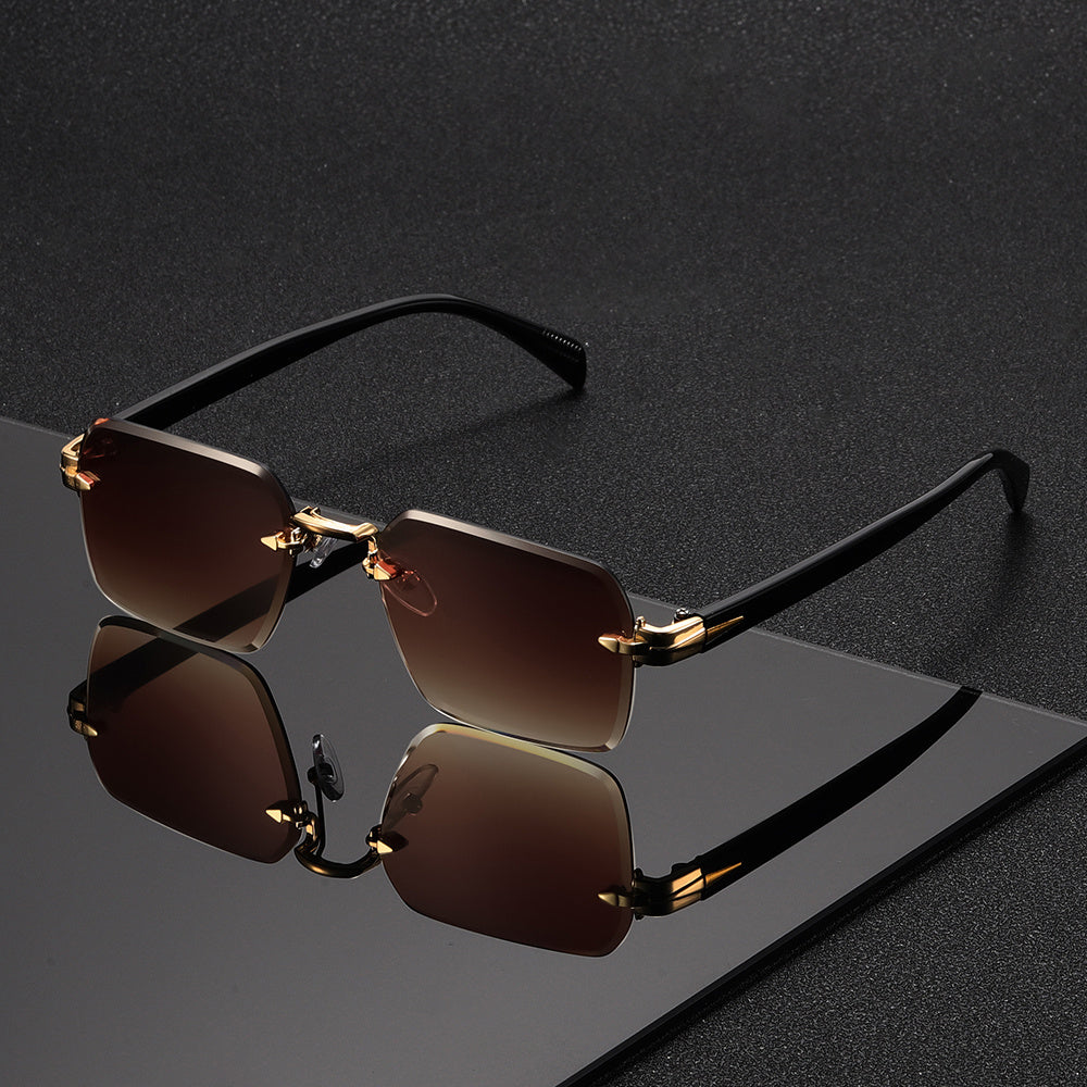 Metal Gradient Men's - Street Photography, HD Lenses, High-Quality Cut-Edge Glasses, Stylish Light Luxury Design, Preferred Birthday Gift