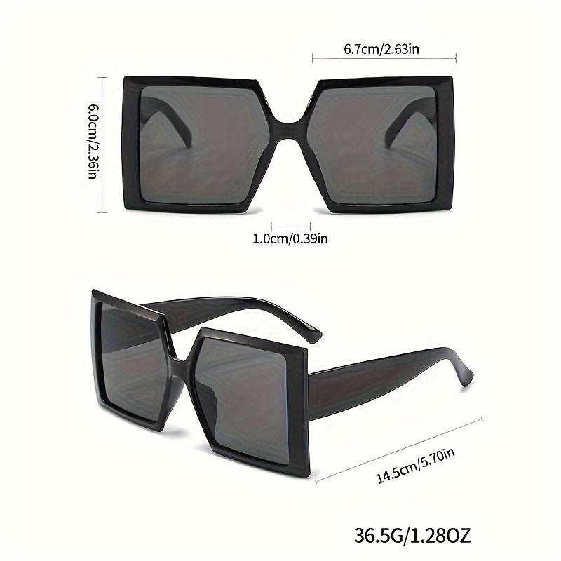 3pcs Set Three-in-One Women's Glasses Fashion Large Frame Face Flat Top Glasses
