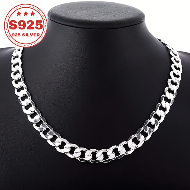 8mm 925 Cuban Link Chain, Classic Cuban Link Design, Exquisite and Stylish, Available in Multiple Sizes, the Perfect Gift for a Lover, Family, or Friend
