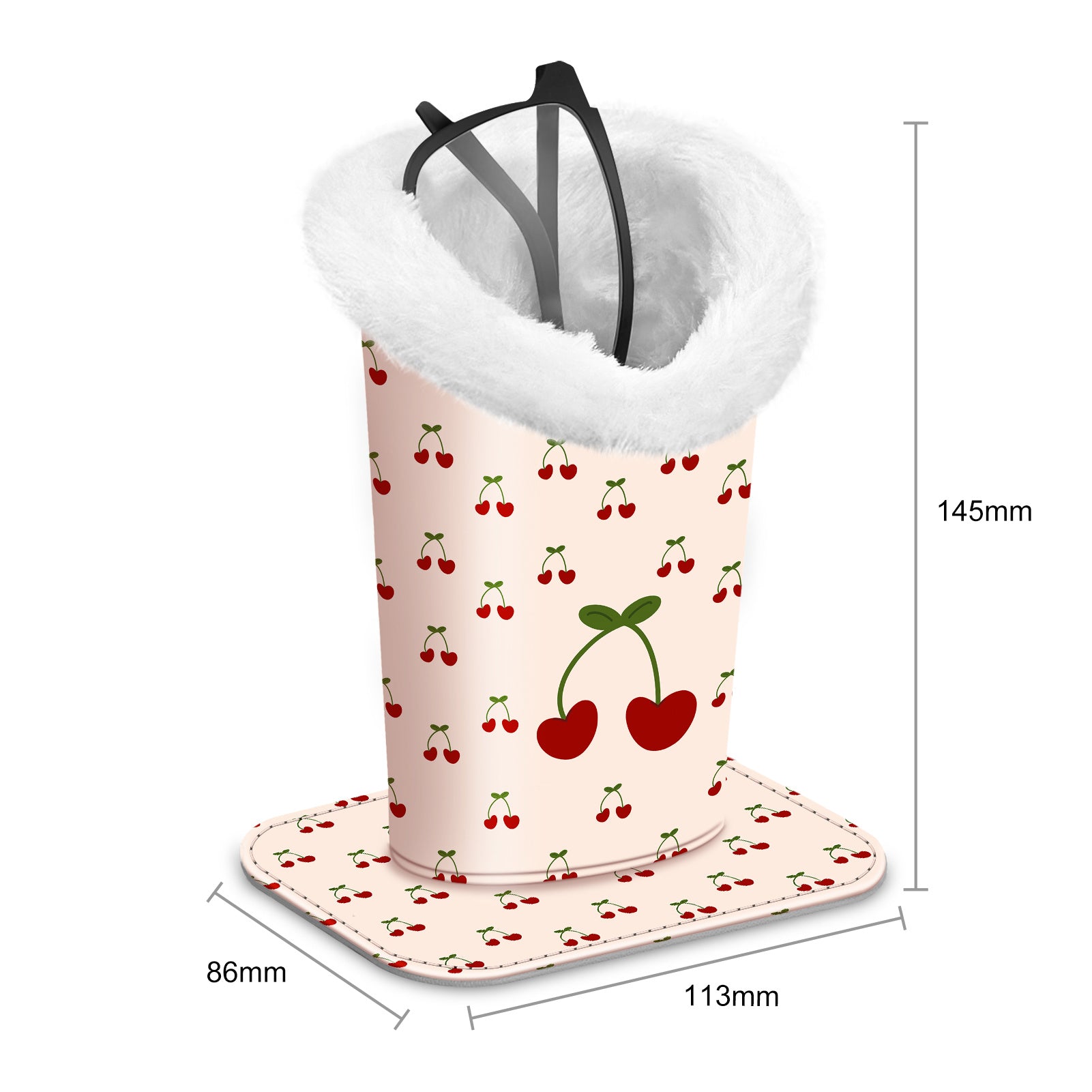 Plush Lined Eyeglasses Holder Protective Glasses Holder Stand Case Anti-scratch Glasses Storage Organizer for Desk, Nightstand, Office