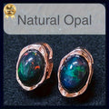 Natural White Opal Earrings S925 925 Sterling Silver Inlaid Main Stone Father'S Day, Christmas, Halloween Gifts Various Styles of Gift Boxes for Free, Without Battery