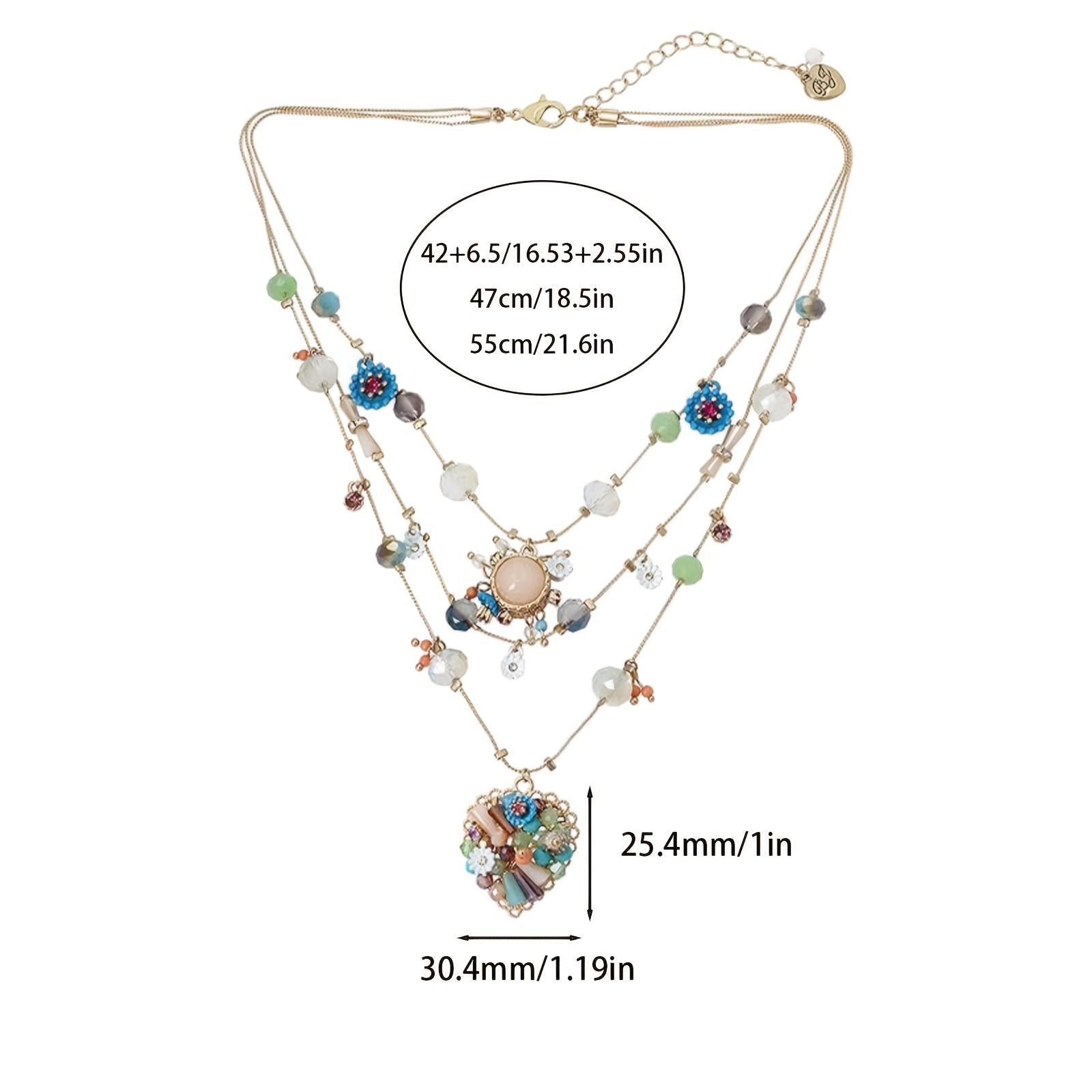 925 Sterling Silver, Pure Handmade Multi-layer Love Beaded Necklace, Accessories, Jewelry For Women, Teen Trendy Stuff, Suitable For Halloween Christmas Gifts, Free Gift Box