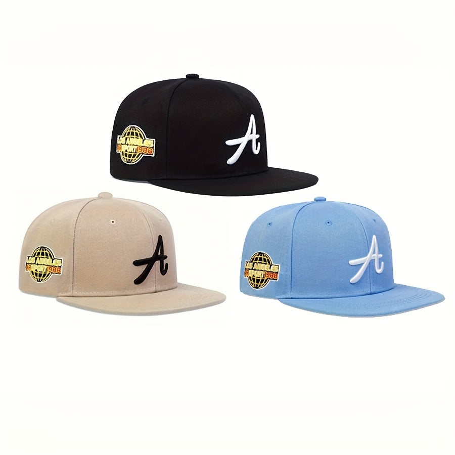 3pcs Los Angeles Embroidered Baseball Caps Casual Hip-Hop Rebound Caps Adjustable Sunshade Dad Hats for Men and Women, Casual Wear, Fashion Headwear, Adjustable Fit, High-Quality Embroidery, Baseball Caps, Unisex Caps, Streetwear Enthusiasts