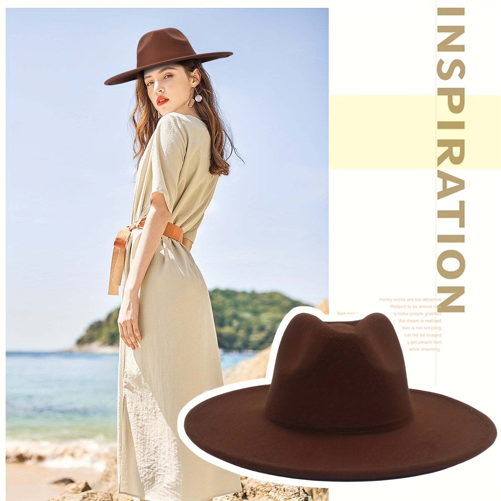 [Western Cowboy Hat] Classic Western Wide Brim Cowboy Cowgirl Felt Fedora Hat For Men Women Jazz Panama Cap Trilby