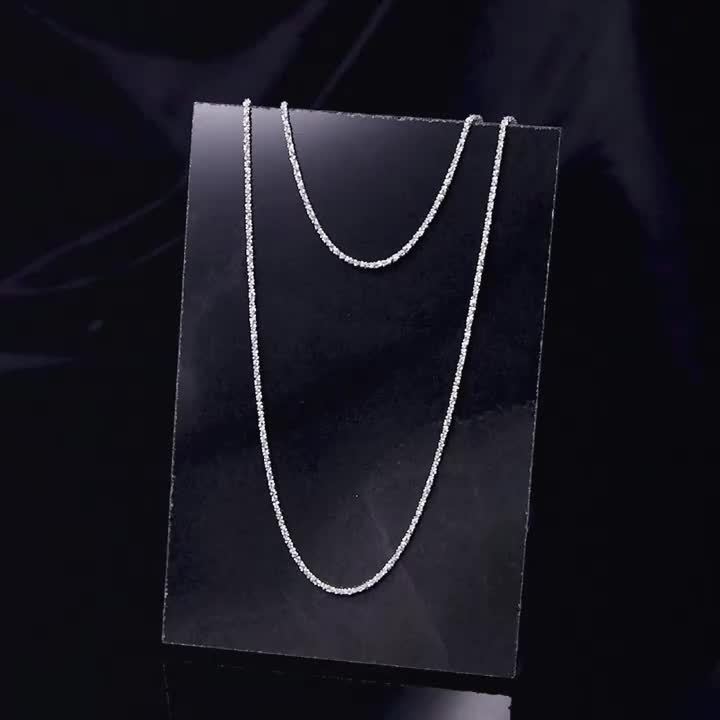 S925 Silver, 4Mm Wide Solid Glittering Necklace, Men And Women Necklace, Fashionable Trend, Suitable for Gifting to Boyfriend, Girlfriend, Birthday Gift, Valentine'S Day Gift, Various Festivals, Suitable for Daily Wear, Exquisite Gift Box