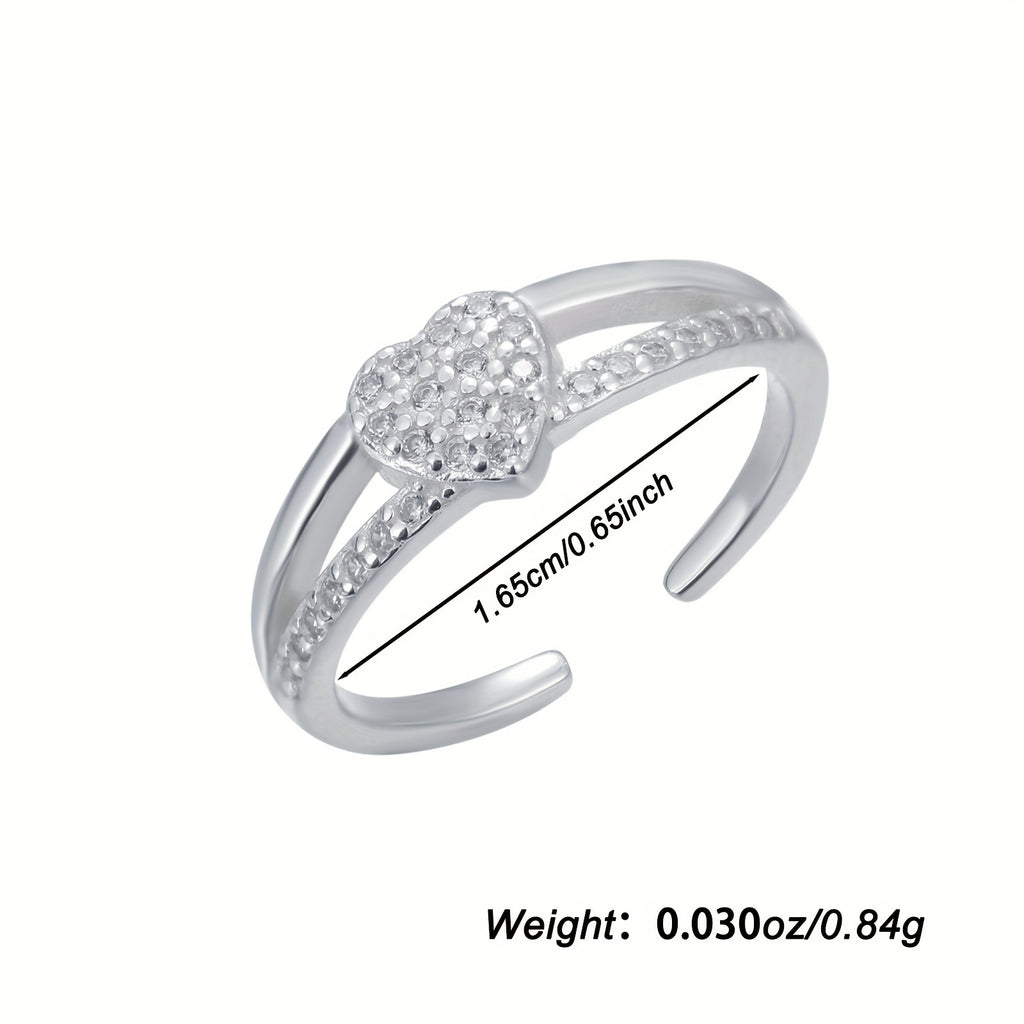 1pc of S925 Sterling Silver Valentine's Day Heart-shaped Anklet, Women's Adjustable Beach Anklet, Summer Party Accessory, Suitable for Summer Wear and Vacation. Total Product Weight: 1.3g
