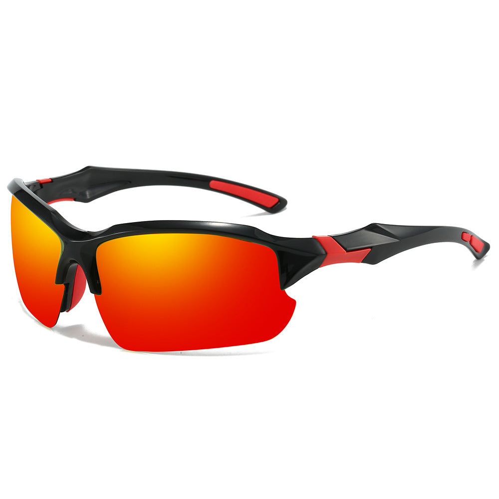 3pcs/ 10pcs New Cross-Border Outdoor Sports, Skiing, Driving Half-Frame Polarized Sunglasses Men'S Running Fishing Sunglasses Sun Protection Lightweight Goggles