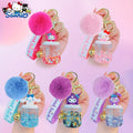 10pcs Sanrio Hello Kitty And Kuromi Keychains, Cartoon Cute Glitter Key Rings, Bag Pendants, Car Key Fobs, Plus Bright Balls More Eye-Catching, Set of Keychains, Key Rings, Pendants, Additions, Suitable for Women'S Exquisite Holiday, Birthday Small