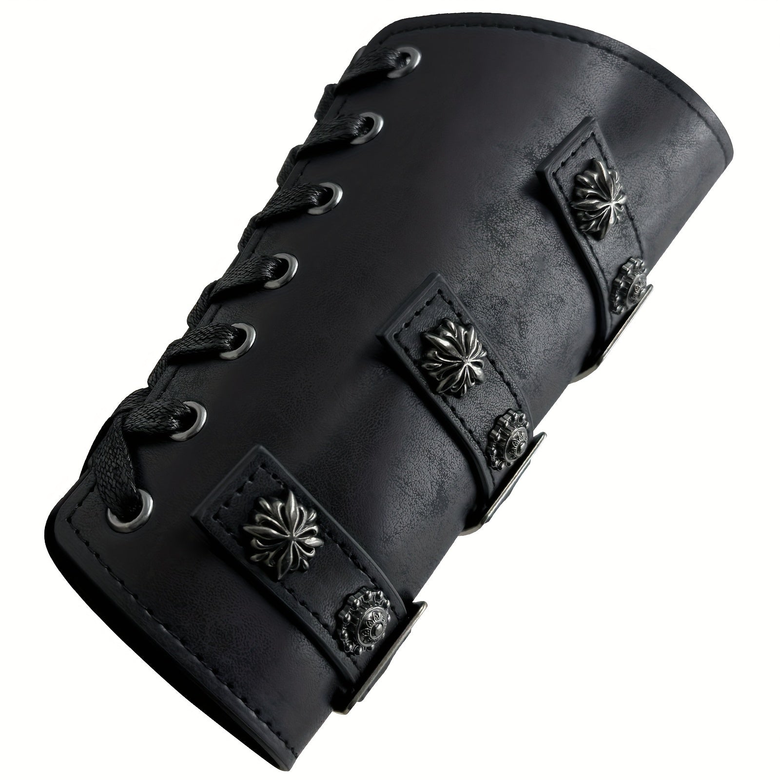 A Pair of Entirely Handcrafted Halloween-Themed Medieval Knight Wrist Guards for Cosplay And Stage Performances