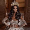 Opulent -Made Rhinestone Wedding Tiara - Enchanting -Inspired Hair Crown for Women, Dazzling Crystal Design Perfect for Weddings And Celebrations, Festive Headgear | Elegant Ornament | Detailed Artistry