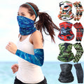 3pcs Sunscreen Riding Face Mask+1Pair Sleeves, Breathable Quick Drying Riding Headscarf, Unisex Multifunctional Sports And Leisure Sleeve