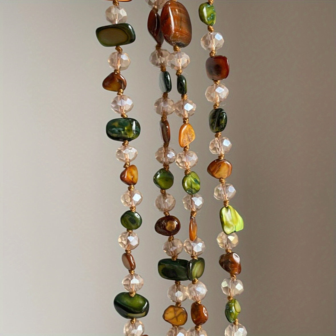 1pc New Necklace Bohemian Double Layer Necklace  Light Luxury Vacation Long Necklace Stackable