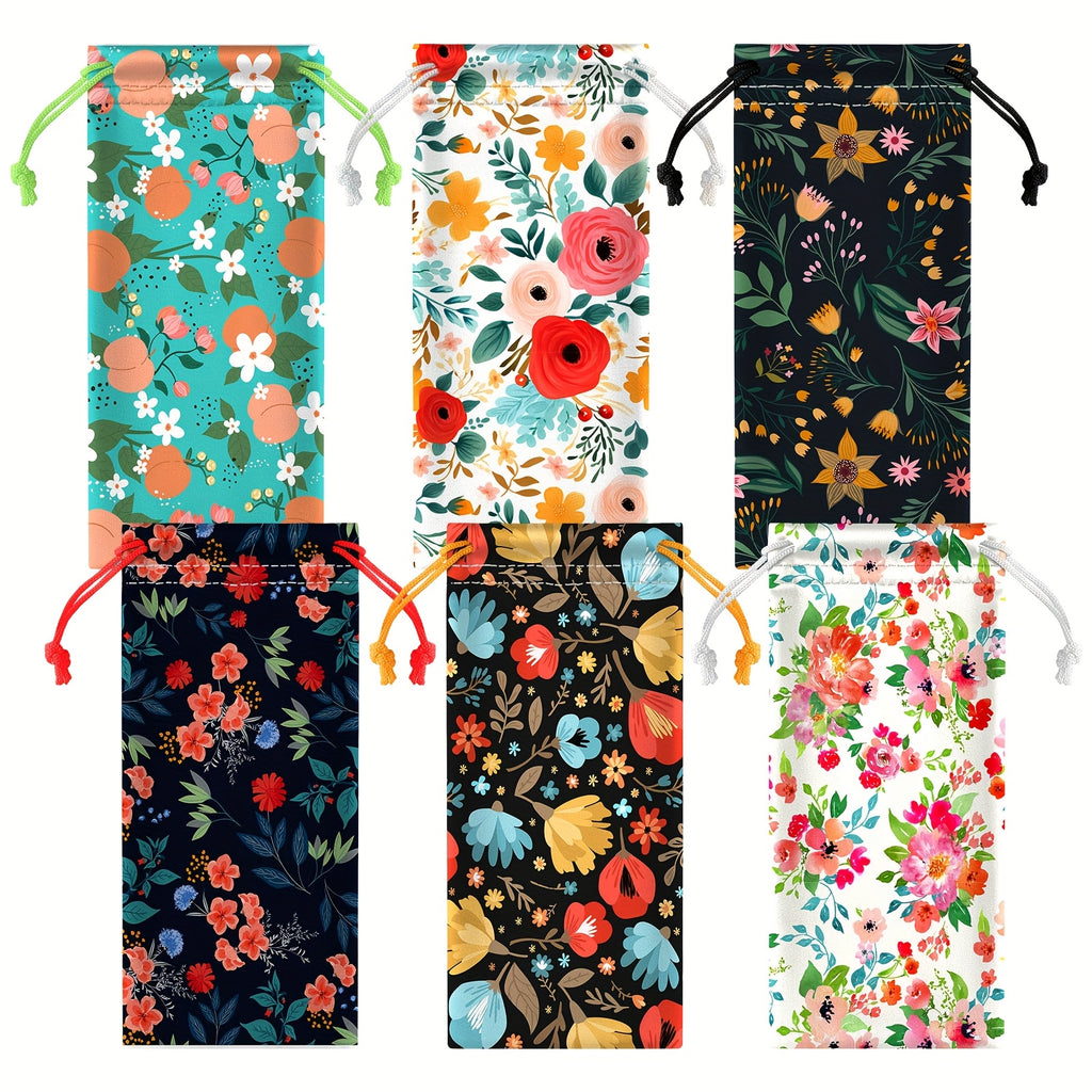 24pcs Pouch Drawstring Microfiber Pouch Multicolor Soft Case Bag Eyeglass Pouch Glasses Case for Women