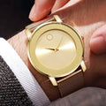 Set of 2 Minimalist Watches, Men'S Business Mesh Strap Classic Casual Quartz Watch (Black And Golden)